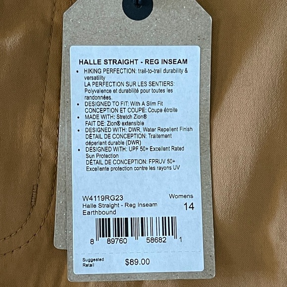 Prana Halle Straight Regular inseam Women’s size 14 NWT - Picture 6 of 6